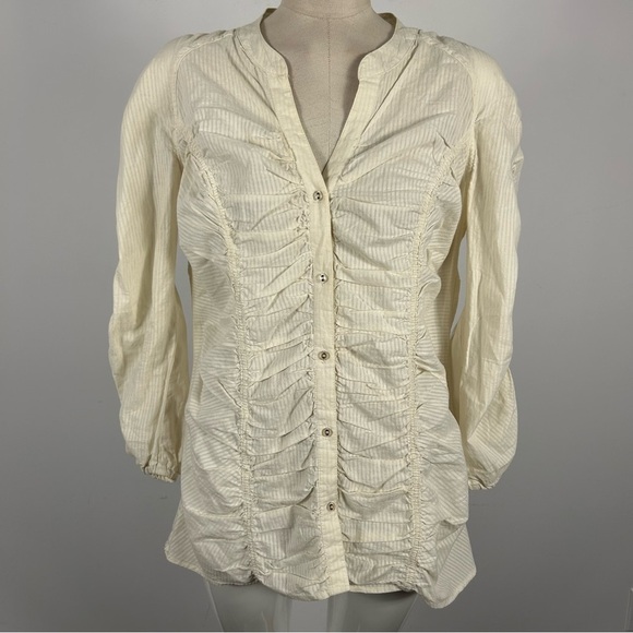 soyaconcept Cream Button-Up Blouse L - Picture 3 of 10